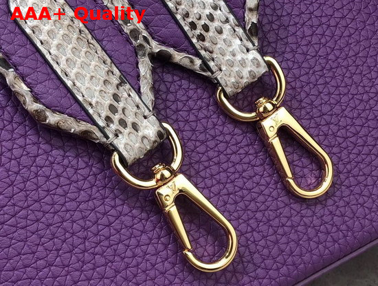 Louis Vuitton Capucines Mini Handbag Purple Taurillon Leather and Python Skin Details Replica