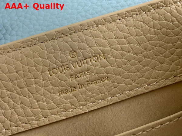 Louis Vuitton Capucines Mini Handbag Quartz Pink and Sky Blue Taurillon Leather Replica