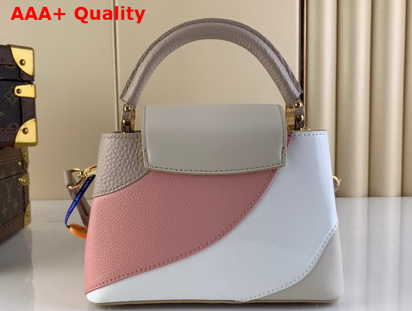 Louis Vuitton Capucines Mini Handbag Tonal Vanilla Beige Taurillon Leather Replica