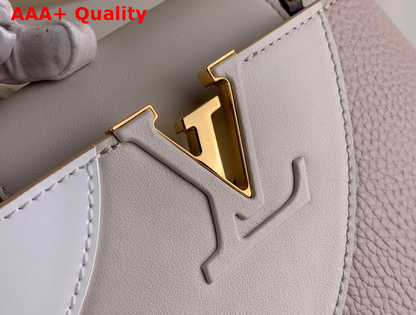 Louis Vuitton Capucines Mini Handbag Tonal Vanilla Beige Taurillon Leather Replica