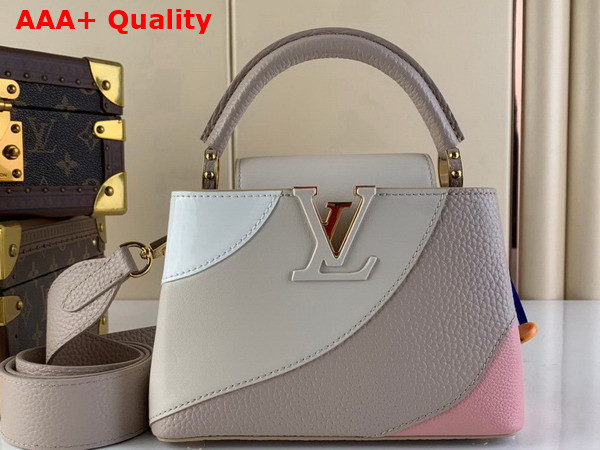 Louis Vuitton Capucines Mini Handbag Tonal Vanilla Beige Taurillon Leather Replica