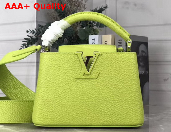 Louis Vuitton Capucines Mini Handbag Vert Chartreuse Taurillon Leather M55985 Replica