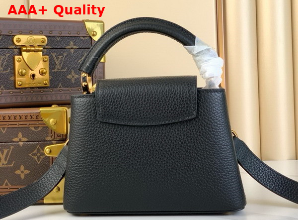 Louis Vuitton Capucines Mini Handbag in Black Taurillon Leather M24729 Replica