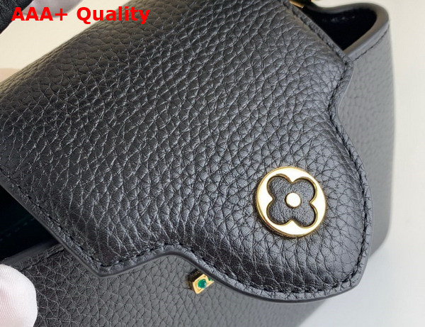 Louis Vuitton Capucines Mini Handbag in Black Taurillon Leather with Crystals Replica