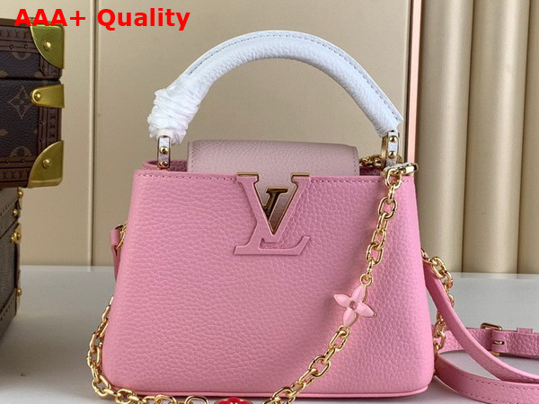 Louis Vuitton Capucines Mini Handbag in Candy Pink Taurillon Leather M22375 Replica