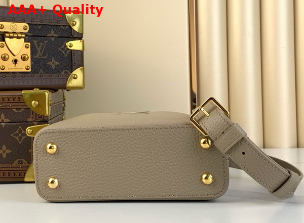 Louis Vuitton Capucines Mini Handbag in Galet Gray Taurillon Leather Replica