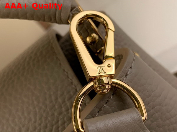 Louis Vuitton Capucines Mini Handbag in Galet Gray Taurillon Leather Replica