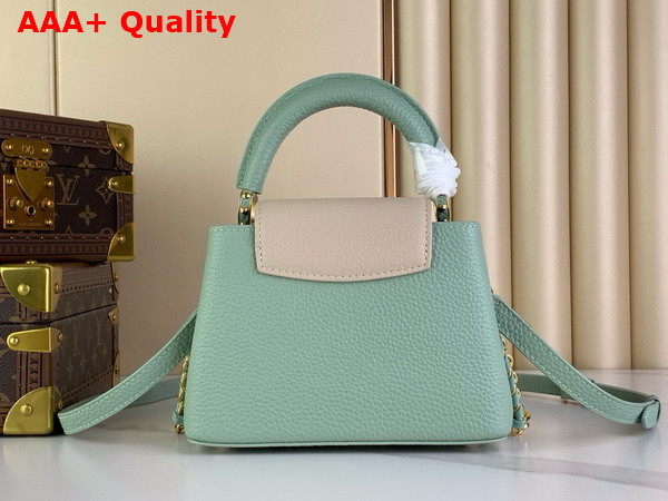 Louis Vuitton Capucines Mini Handbag in Jade Green Taurillon Leather Replica