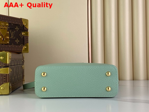 Louis Vuitton Capucines Mini Handbag in Jade Green Taurillon Leather Replica