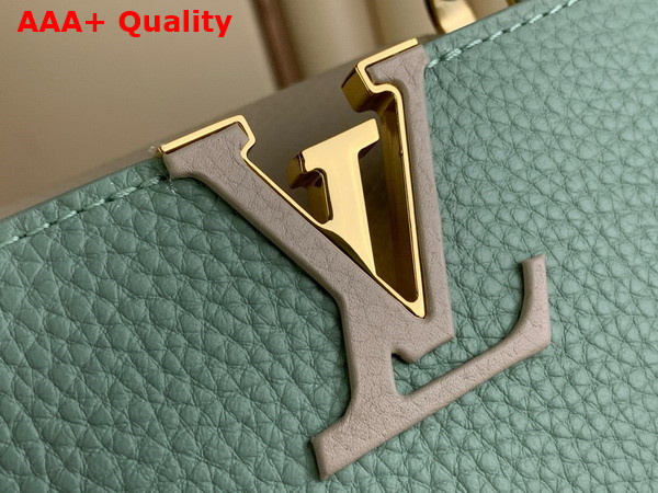 Louis Vuitton Capucines Mini Handbag in Jade Green Taurillon Leather Replica