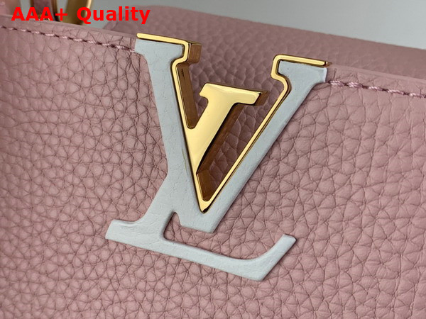 Louis Vuitton Capucines Mini Handbag in Jasmine Pink Taurillon Leather with Multicolored Chain M21643 Replica