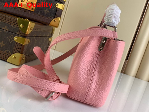 Louis Vuitton Capucines Mini Handbag in Pink Taurillon Leather with Lizard Details Replica