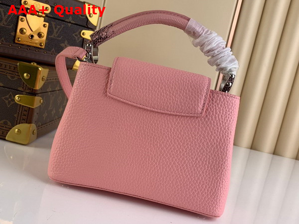 Louis Vuitton Capucines Mini Handbag in Pink Taurillon Leather with Lizard Details Replica