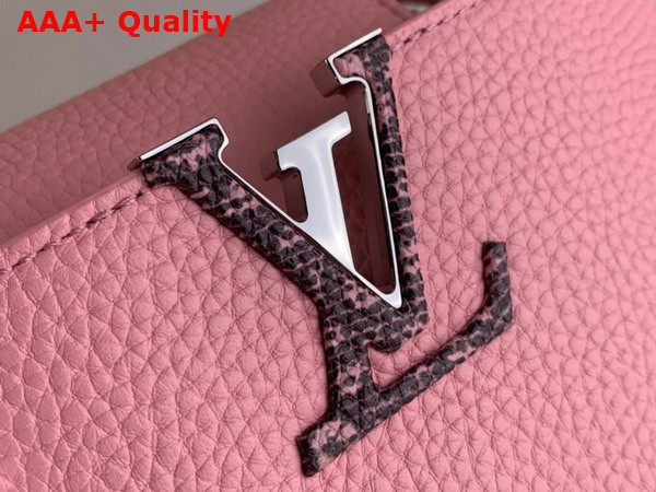 Louis Vuitton Capucines Mini Handbag in Pink Taurillon Leather with Lizard Details Replica