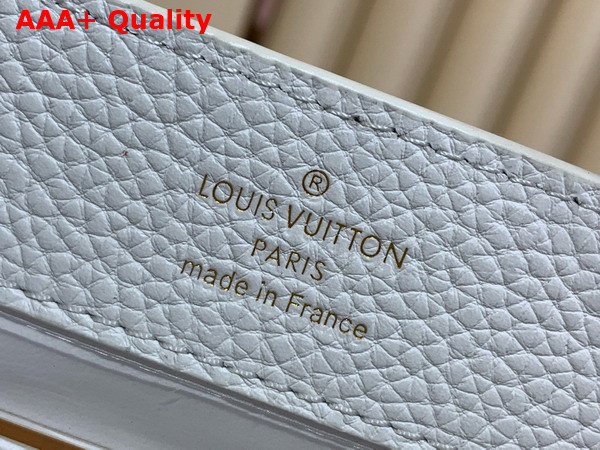 Louis Vuitton Capucines Mini Handbag in Snow White Taurillon Leather M21416 Replica