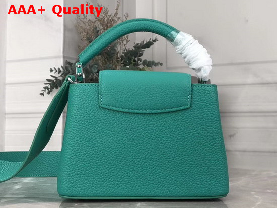 Louis Vuitton Capucines Mini Handbag in Turquoise Taurillon Leather Replica