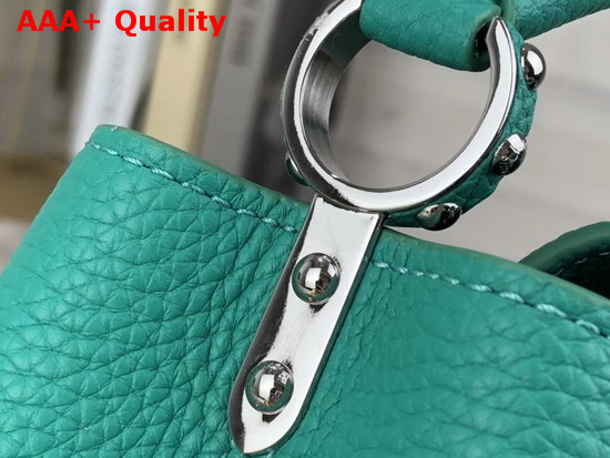 Louis Vuitton Capucines Mini Handbag in Turquoise Taurillon Leather Replica