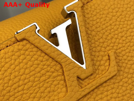 Louis Vuitton Capucines Mini Handbag in Yellow Taurillon Leather Replica