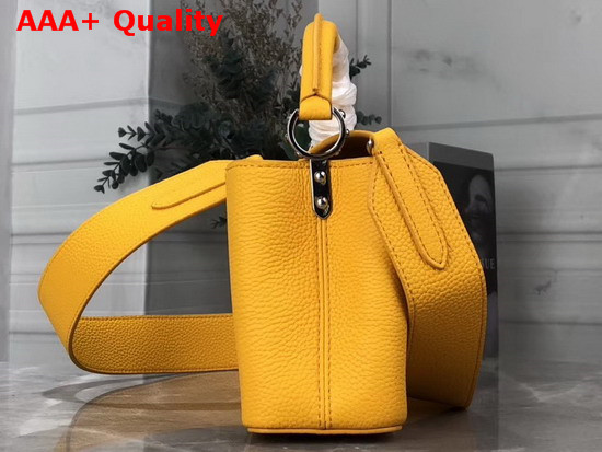 Louis Vuitton Capucines Mini Handbag in Yellow Taurillon Leather Replica