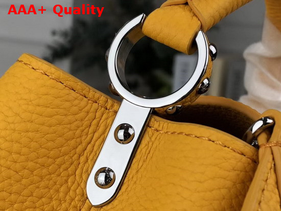 Louis Vuitton Capucines Mini Handbag in Yellow Taurillon Leather Replica