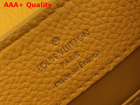 Louis Vuitton Capucines Mini Handbag in Yellow Taurillon Leather Replica