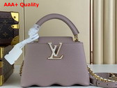 Louis Vuitton Capucines Mini Handbag with a Wavy Base in Light Pink Taurillon Leather M22122 Replica