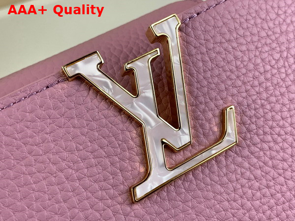 Louis Vuitton Capucines Mini Handbag with a Wavy Base in Pink Taurillon Leather Replica