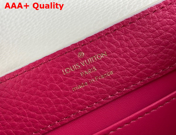 Louis Vuitton Capucines Mini Handbag with a Wavy Base in Snow White Taurillon Leather M22121 Replica