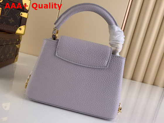 Louis Vuitton Capucines Mini Iris Purple Creme Taurillon Leather Replica