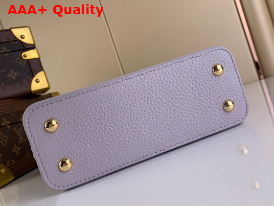 Louis Vuitton Capucines Mini Iris Purple Creme Taurillon Leather Replica