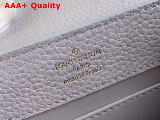 Louis Vuitton Capucines Mini Iris Purple Creme Taurillon Leather Replica