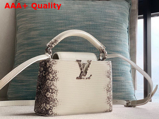 Louis Vuitton Capucines Mini Natural Beige Lizard Leather N94743 Replica