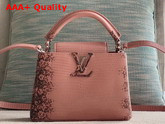 Louis Vuitton Capucines Mini Pink Lizard Leather Replica