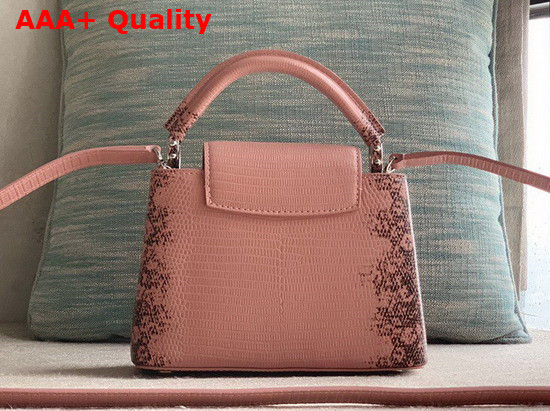 Louis Vuitton Capucines Mini Pink Lizard Leather Replica