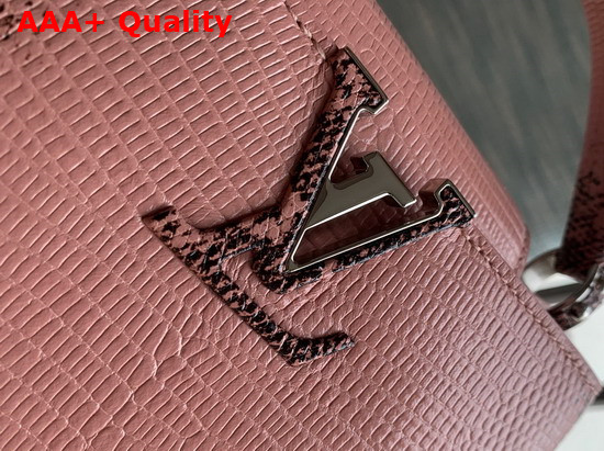 Louis Vuitton Capucines Mini Pink Lizard Leather Replica