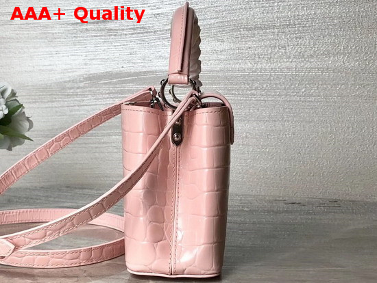 Louis Vuitton Capucines Mini Vieux Rose Shiny Crocodile Replica