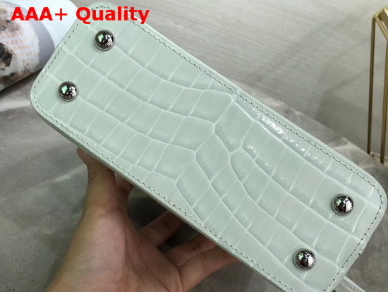 Louis Vuitton Capucines Mini White Crocodilian Brillant Leather Replica