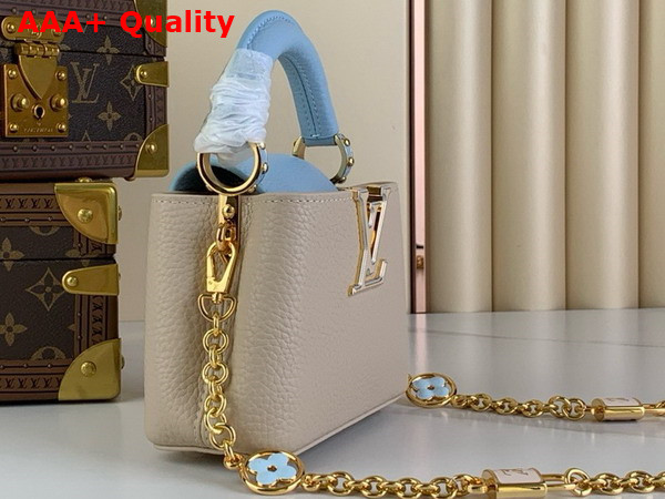 Louis Vuitton Capucines Nano Handbag Quartz Pink and Sky Blue Taurillon Leather M23952 Replica