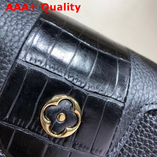 Louis Vuitton Capucines PM Black Taurillon Skin and Alligator Skin Replica