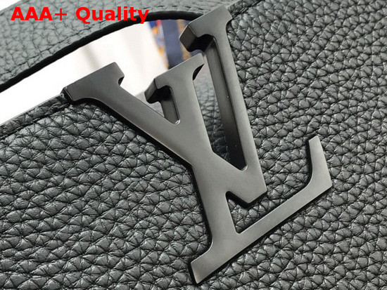 Louis Vuitton Capucines PM Handbag Black Taurillon Leather with Black Matte Hardware Replica