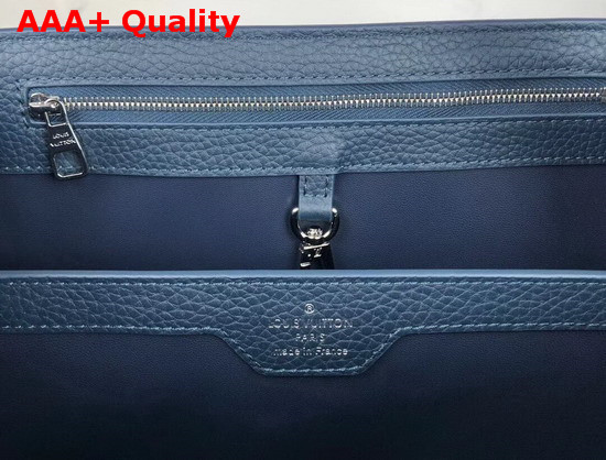 Louis Vuitton Capucines PM Handbag with Braided Handle Navy Blue Taurillon Leather Replica