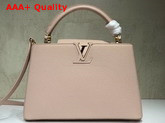 Louis Vuitton Capucines PM Pink Taurillon Leather Gold Hardware Replica