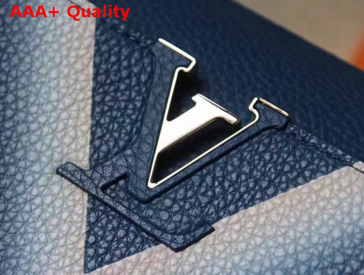 Louis Vuitton Capucines PM Taurillon Leather Pure Silhouette Blue and White Replica