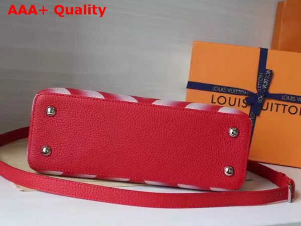 Louis Vuitton Capucines PM Taurillon Leather Pure Silhouette Red and White Replica