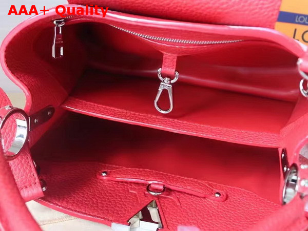 Louis Vuitton Capucines PM Taurillon Leather Pure Silhouette Red and White Replica