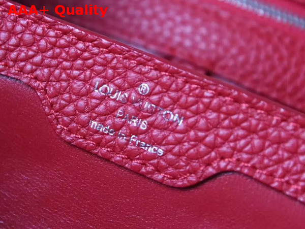 Louis Vuitton Capucines PM Taurillon Leather Pure Silhouette Red and White Replica