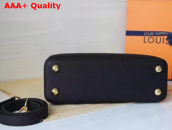 Louis Vuitton Capucines PM in Black with Taurillon Caviar Leather Trim Replica