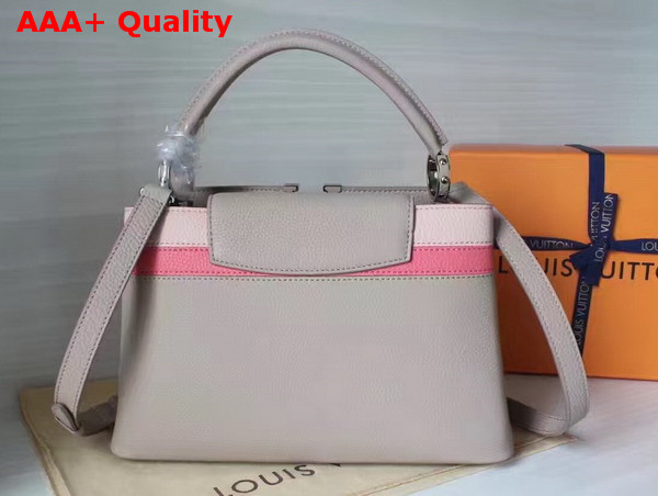 Louis Vuitton Capucines PM in Grey with Taurillon Caviar Leather Trim Replica