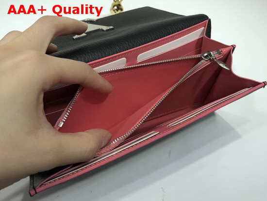 Louis Vuitton Capucines Wallet in Black Taurillon Leather Replica