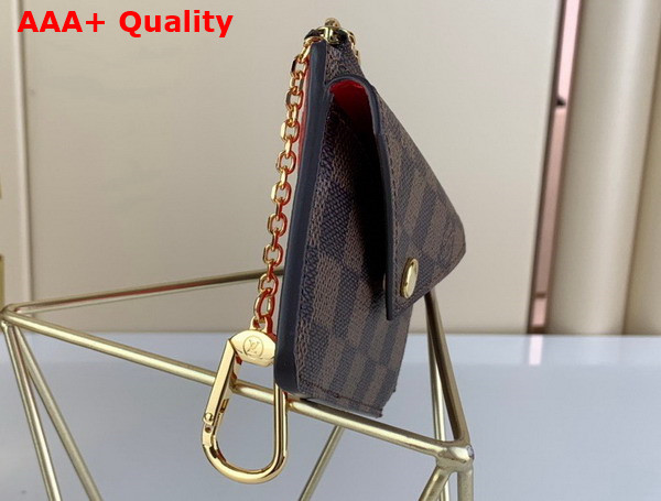 Louis Vuitton Card Holder Recto Verso Rouge Damier Ebene Canvas N60406 Replica